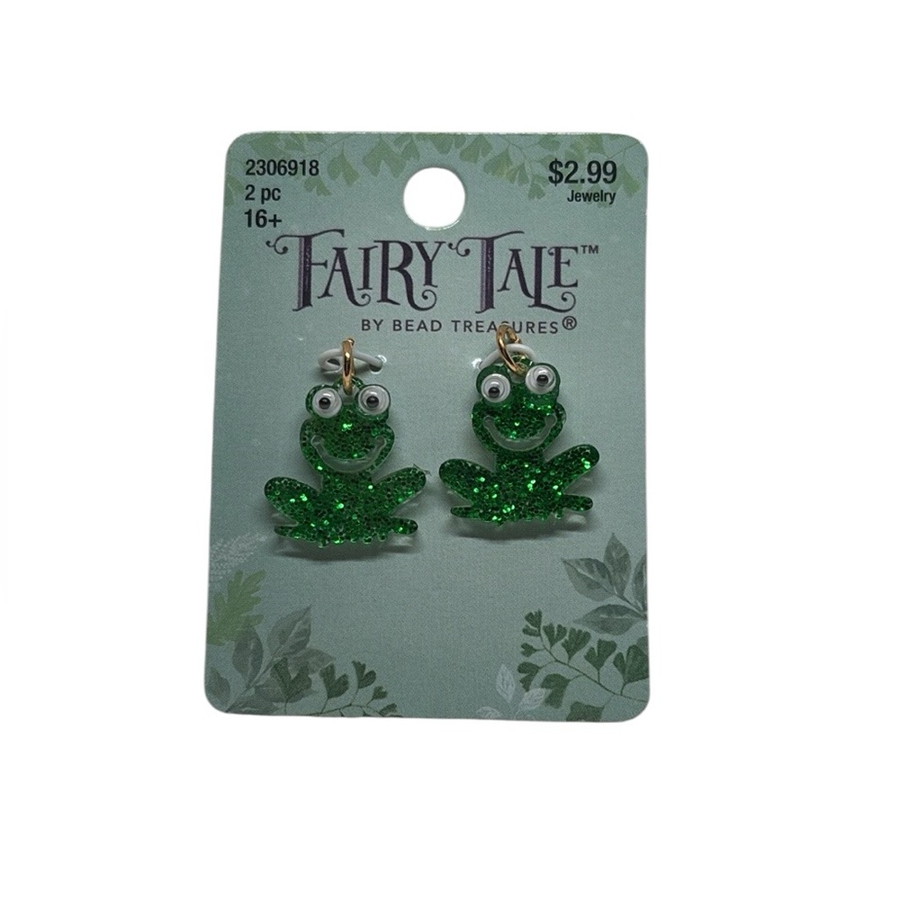 🟢 Fairy Tale Green Frog Charms